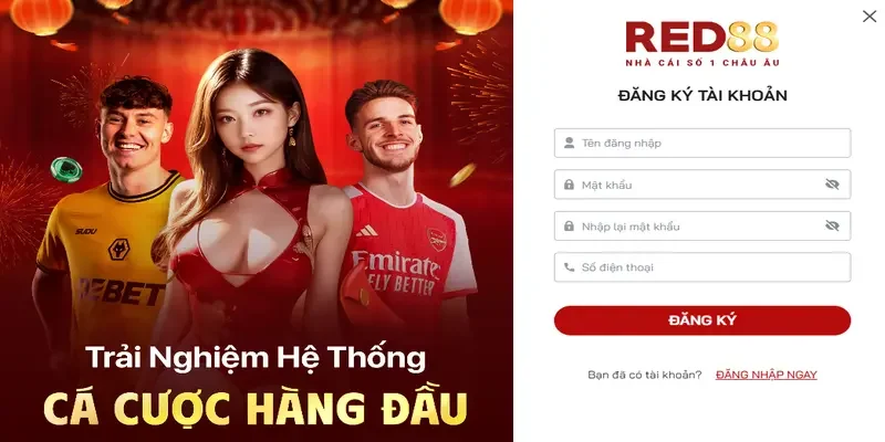 Hướng dẫn cách đăng ký Red88